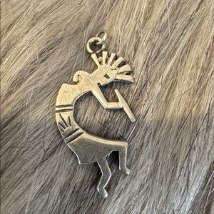 Native American Silver Kokopelli Pendant